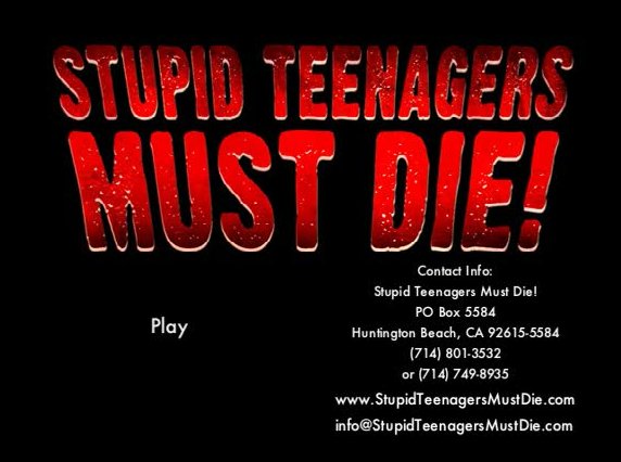 Stillbild 1 ur STUPID TEENAGERS MUST DIE